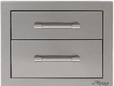 Alfresco 17" Two-Tier Storage Drawers, perfect for organizing your outdoor kitchen with functional and stylish storage solutions